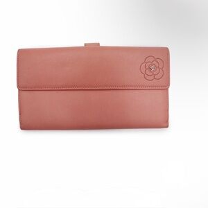 CHANEL CAVIAR CAMELLIA FRENCH FLAP WALLET